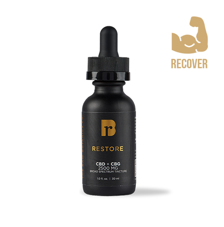 RESTORE & Recover Immunity Boost | CBD, CBG, Cordyceps, Turkey Tail, Vitamin D Tincture