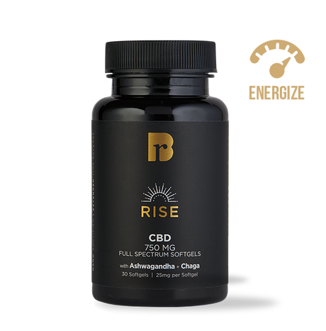 RISE & Energize | Chaga Mushroom & CBD Softgels